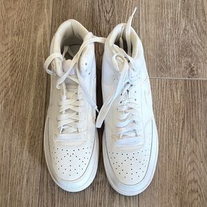 Nike White Low-Top Leather Sneakers
